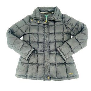 Lauren Ralph Lauren- Womens Black Down Puffer Coat -‎ Small
